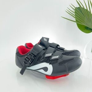 Peloton Cycling Shoes Size Women's Size 38 7  Black Red Sneakers with Cleats